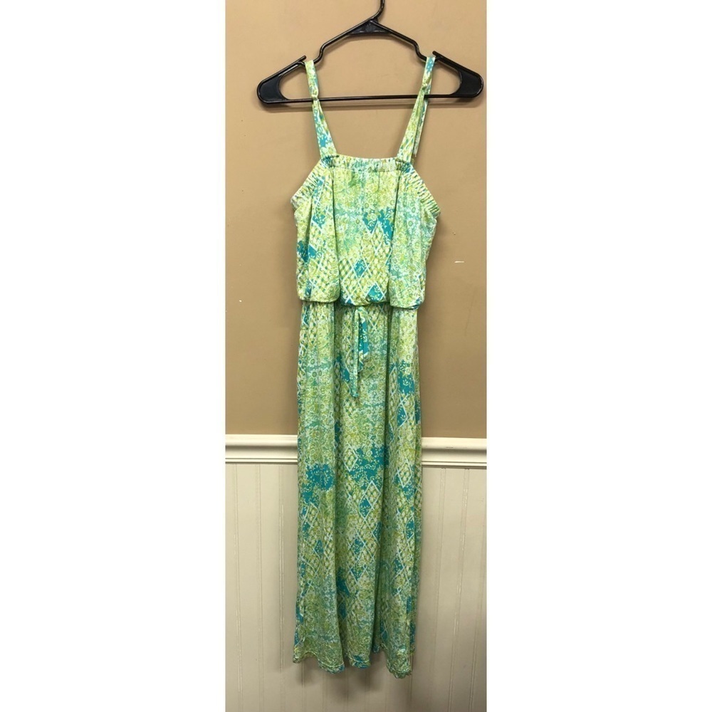 Lissome Loungewear Green Turquoise Print Dress